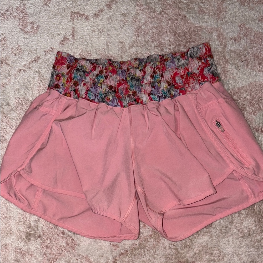 Lululemon Athletica Floral Athletic Shorts